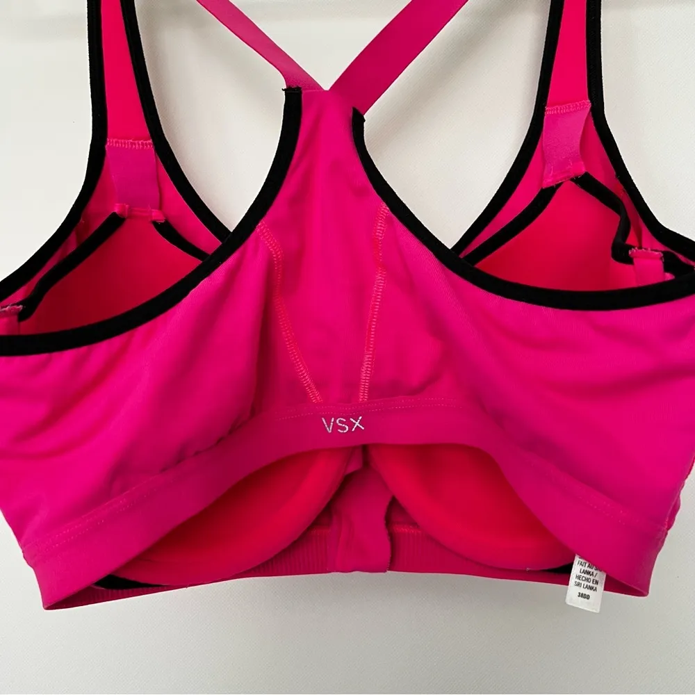 VSX Knockout Front-Close Sports Bra High Impact Hot Pink Sports Top Size 38DD - Image 7