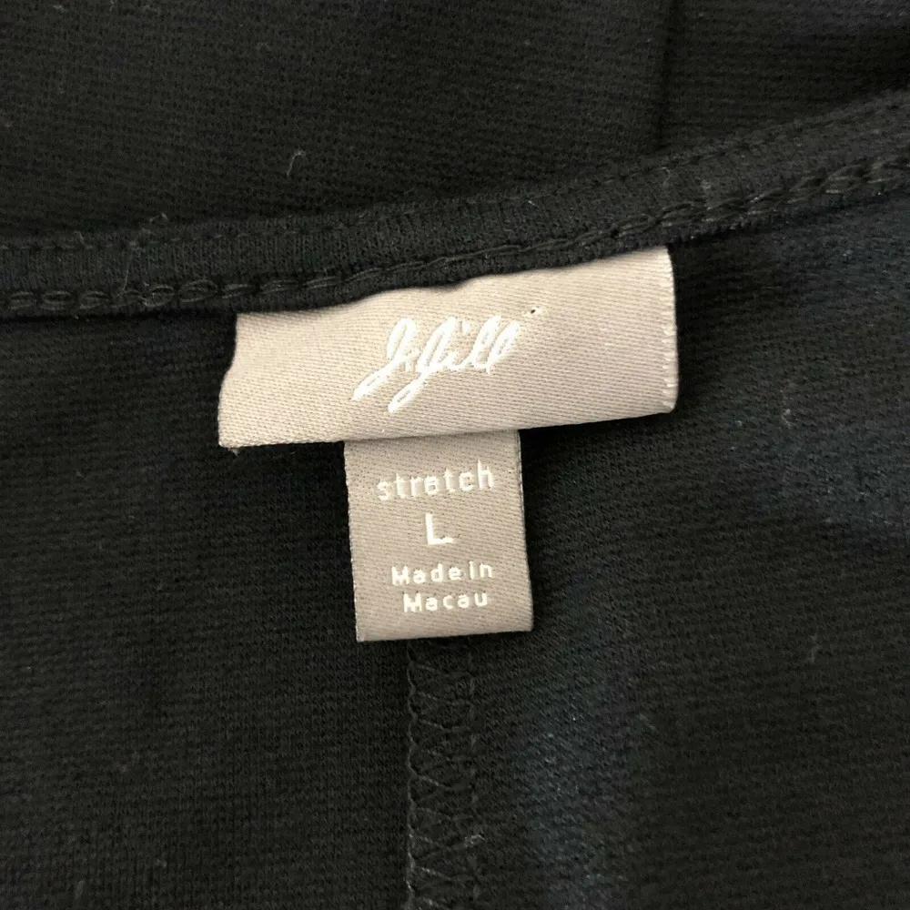 J Jill Shift Dress Pleat Long Sleeve Scoop Neck L - Image 4