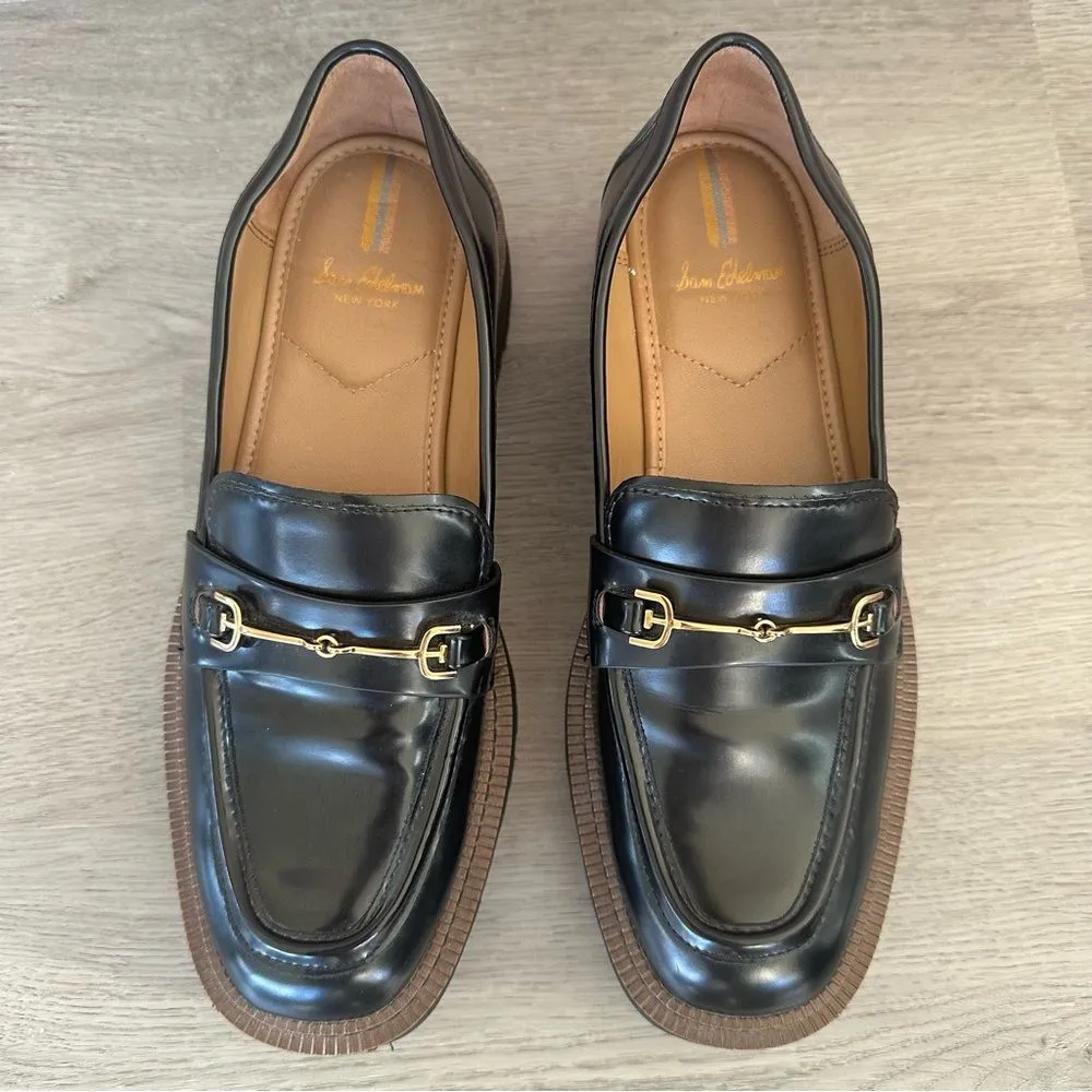 Sam Edelman Laurs Chunky Lug Sole Loafer Black 8.5 Women’s Shoe Platform Preppy - Image 2