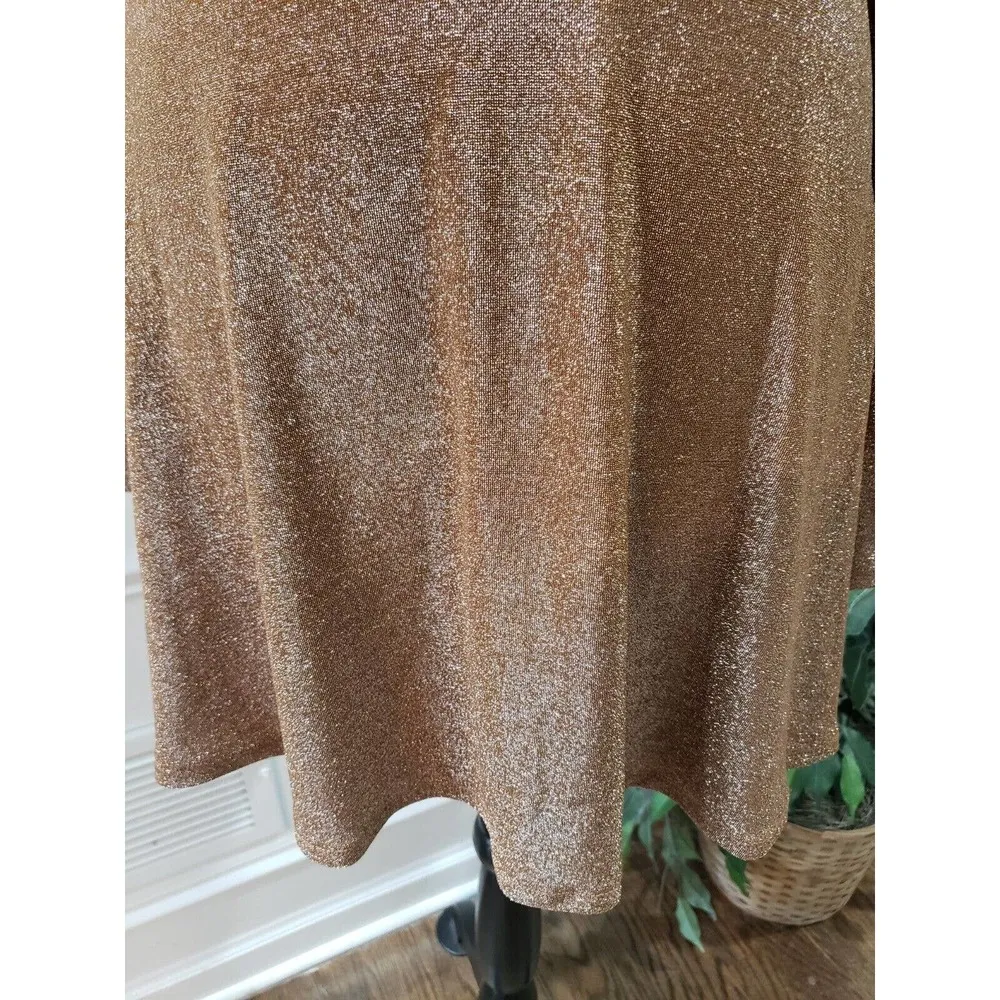 Wild Fable Womens Brown Nylon Long Sleeve Mock Neck Short Dress Size Large - Image 4