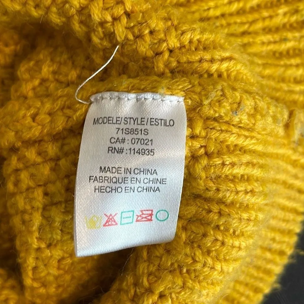 RD Style Womens Pullover Sweater Acrylic Blend Turtleneck Knit Yellow Size XS - Image 8