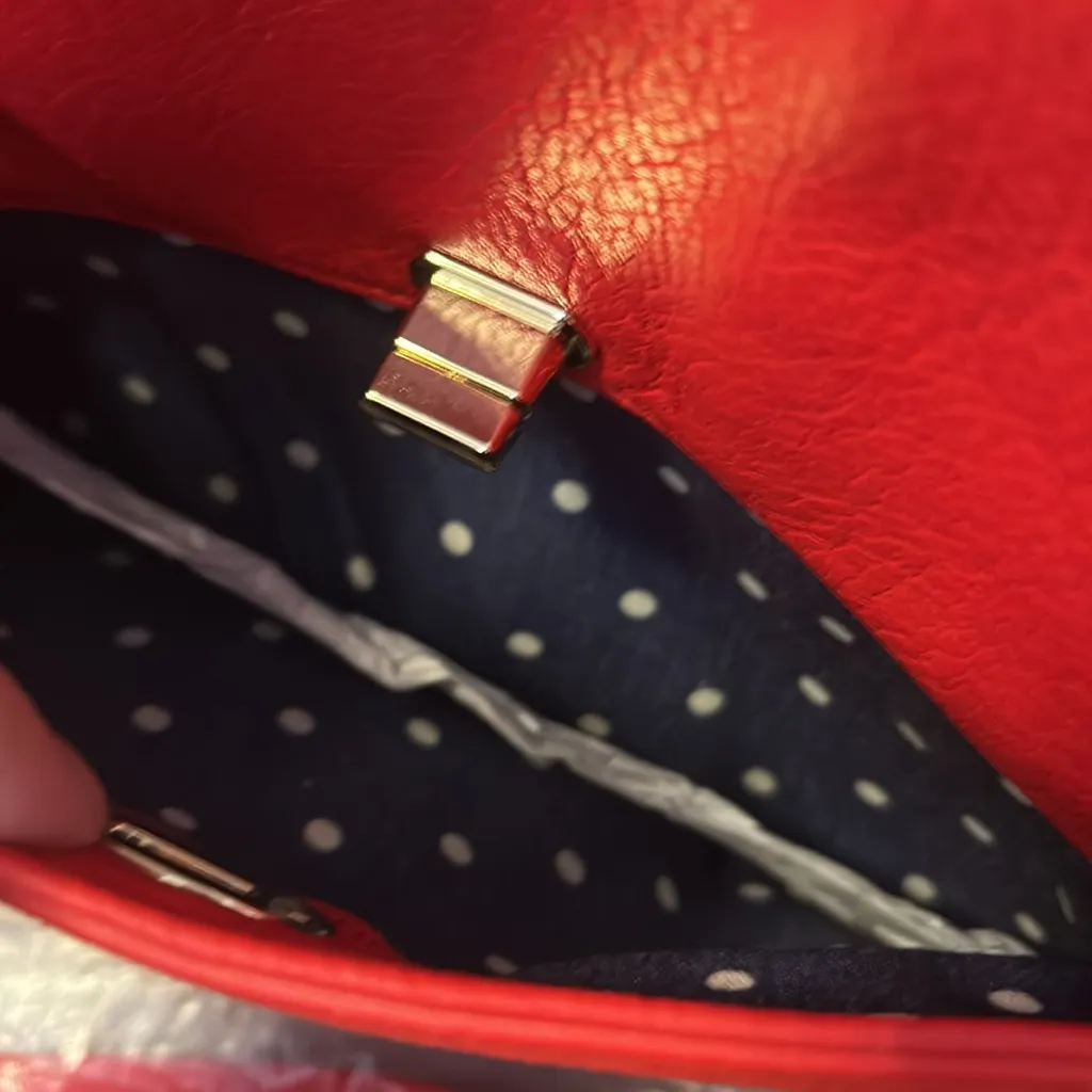 Talbots red leather Crossbody Bag new - Image 9