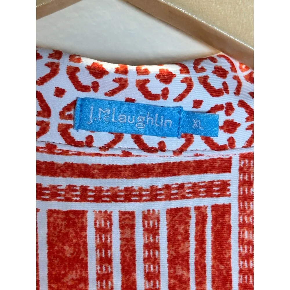 J. McLaughlin  Women’s Joanna Size XL Red Sleeveless Shirt Dress EUC - Image 5