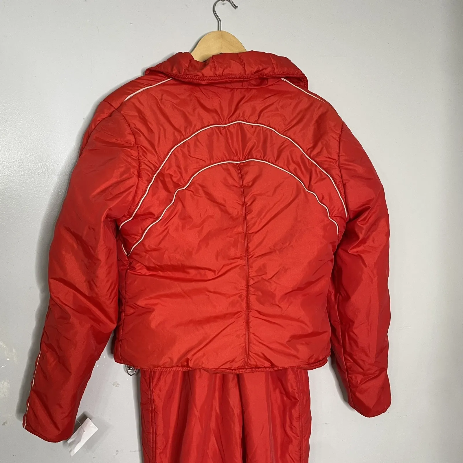 SKYR vintage ski set red bibs and jacket Medium Large - Image 4