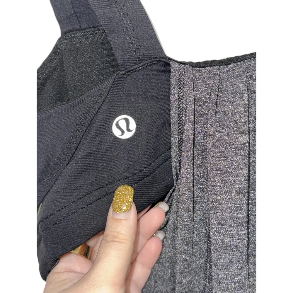 Womens Lululemon Run Back On Track Black Grey Gray Athletic Tank Top Size 4 - Image 11