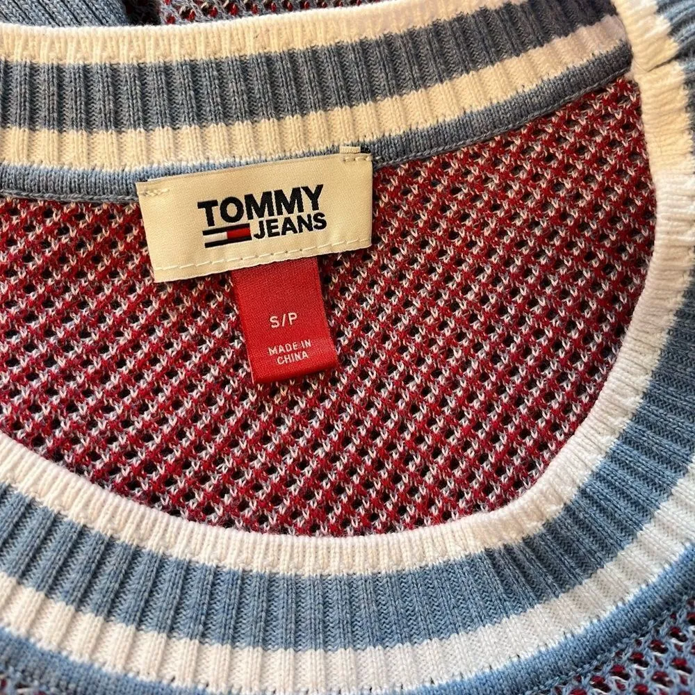 ❄️TOMMY JEANS Cotton Mesh-Stitch Sweater - Image 6