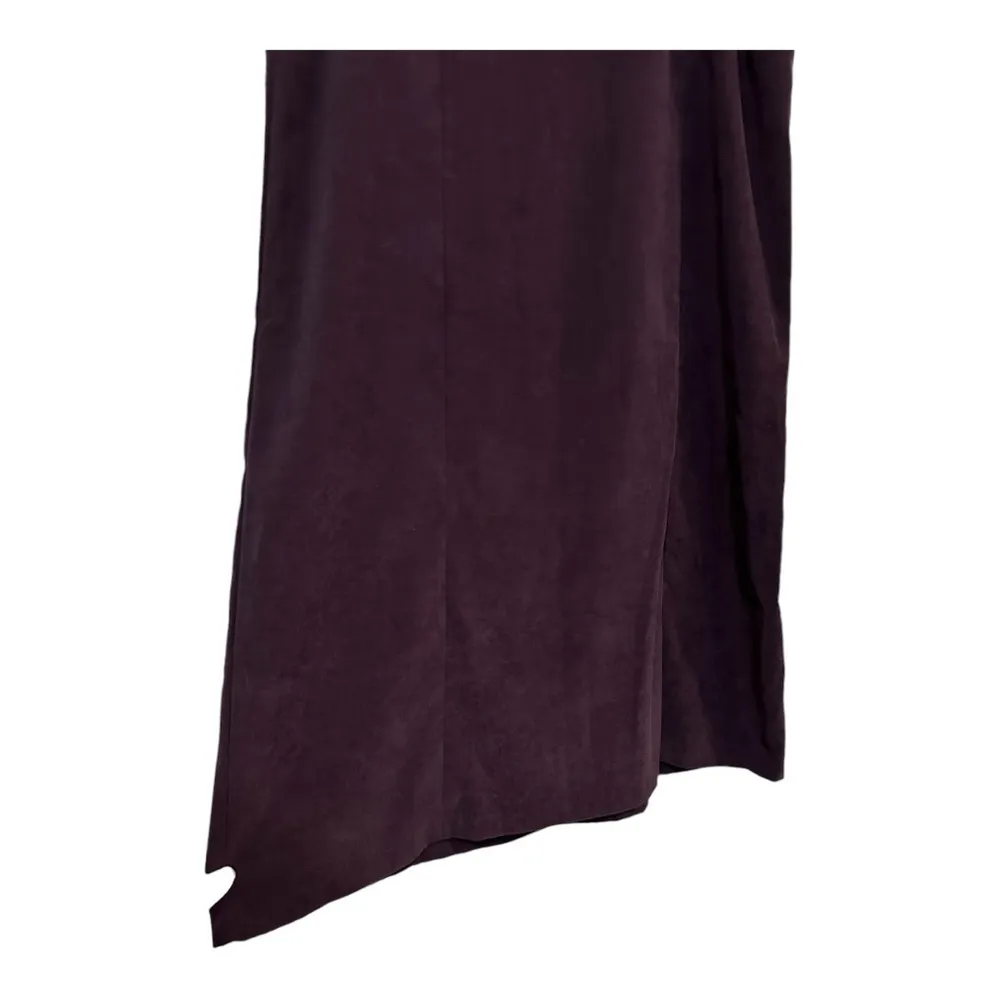 Vintage White Stag Suede Dark Sugared Plum Purple Maxi Skirt // Size 8 - Image 2