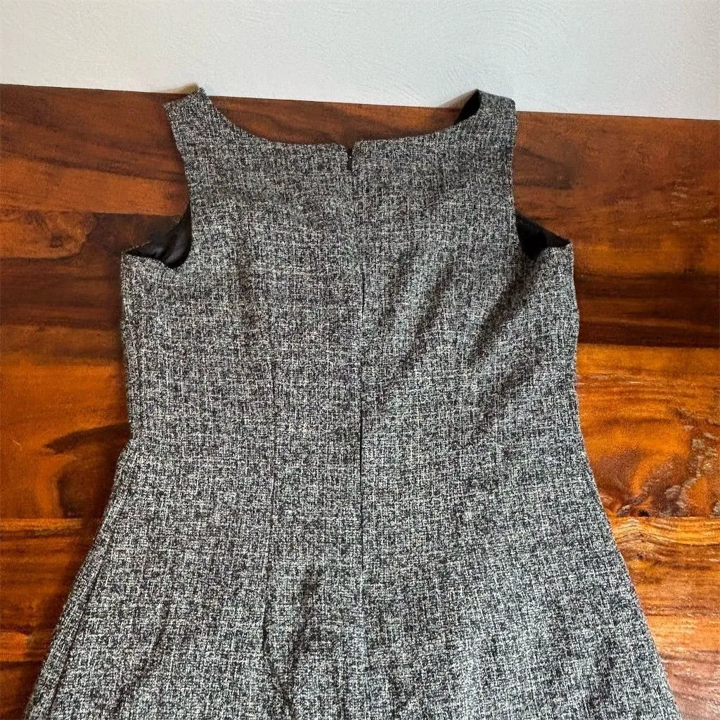 Coldwater Creek Women's Gray Tweed Sleeveless Sheath Dress Size 8 - Image 6