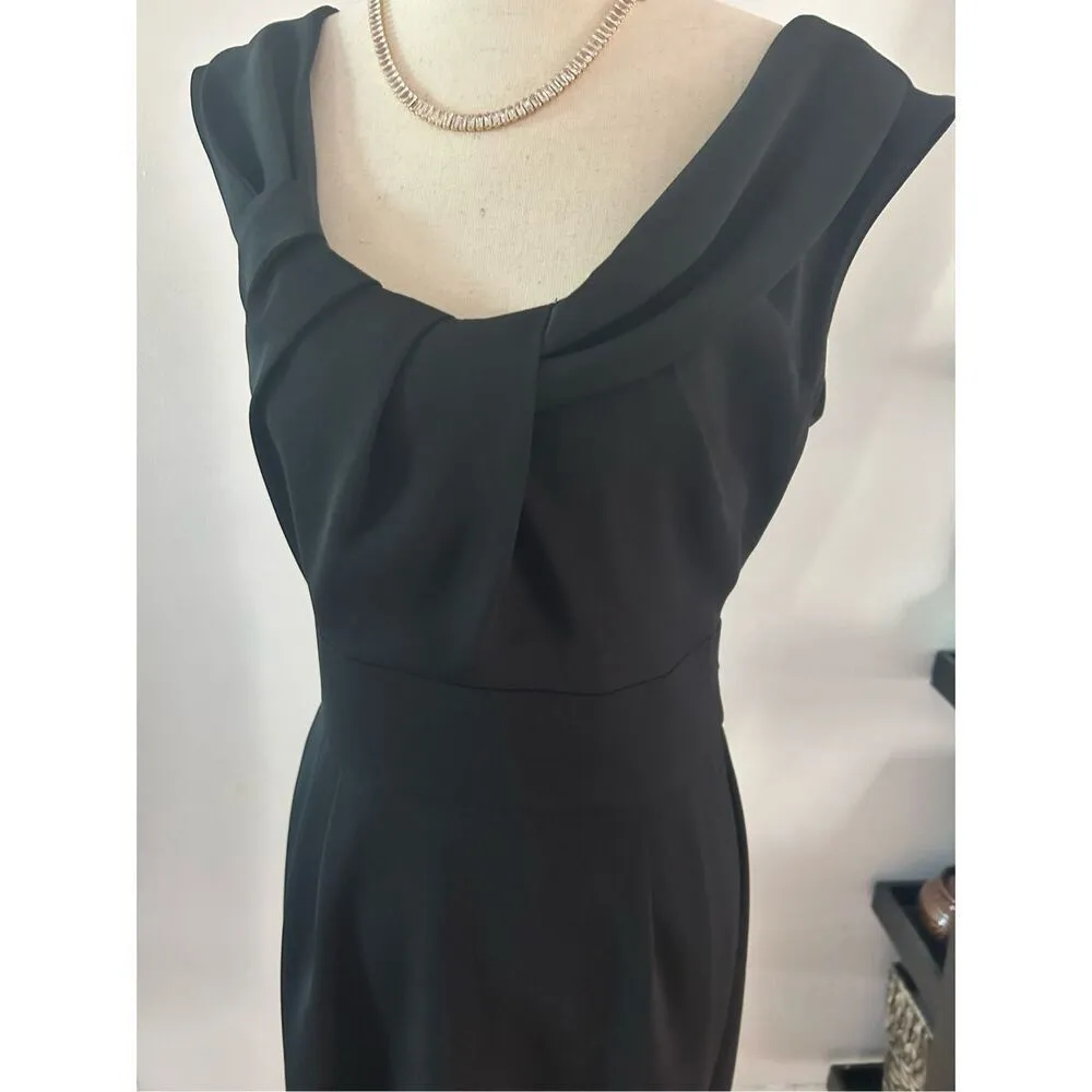 White House black market black classy work dress sleeveless classy size 8 - Image 2