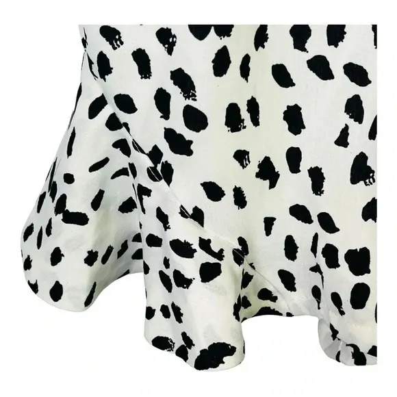 She + Sky Black and White Spotted Short Open Back Romper Women‎ Size Large NWT - Image 7