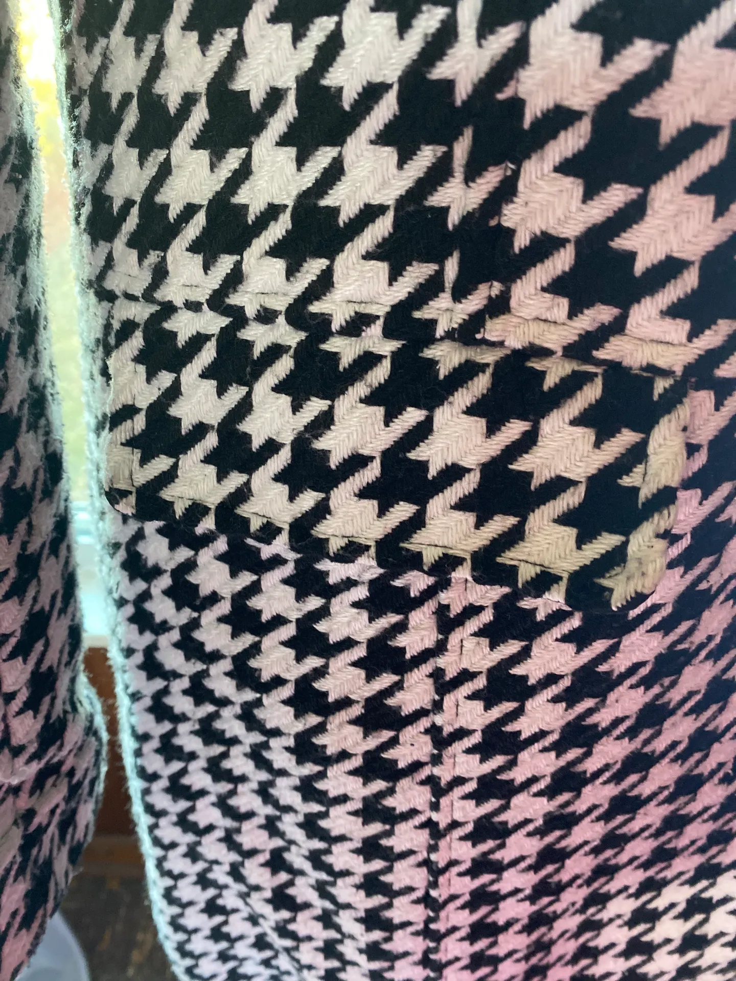 Houndstooth A Line Trench Coat White Size XL petite - Image 8