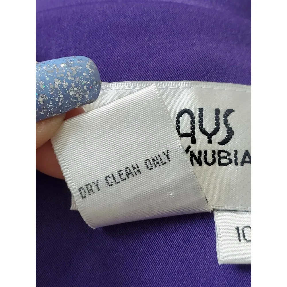 VTG Sundays by Nubiano Purple 100% Poly Long Sleeve Jacket & Skirt 2 Piece 10 - Image 9