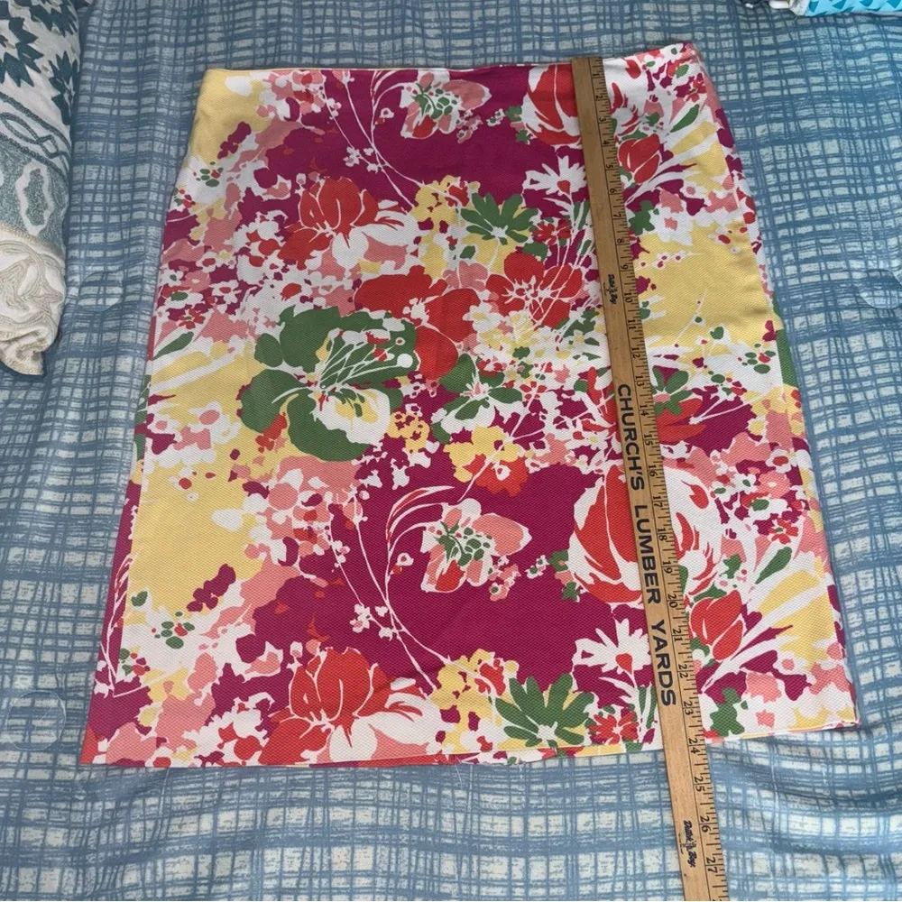 Talbots Pink, Red, Green and Yellow Knee-Length Pencil Skirt - Image 7