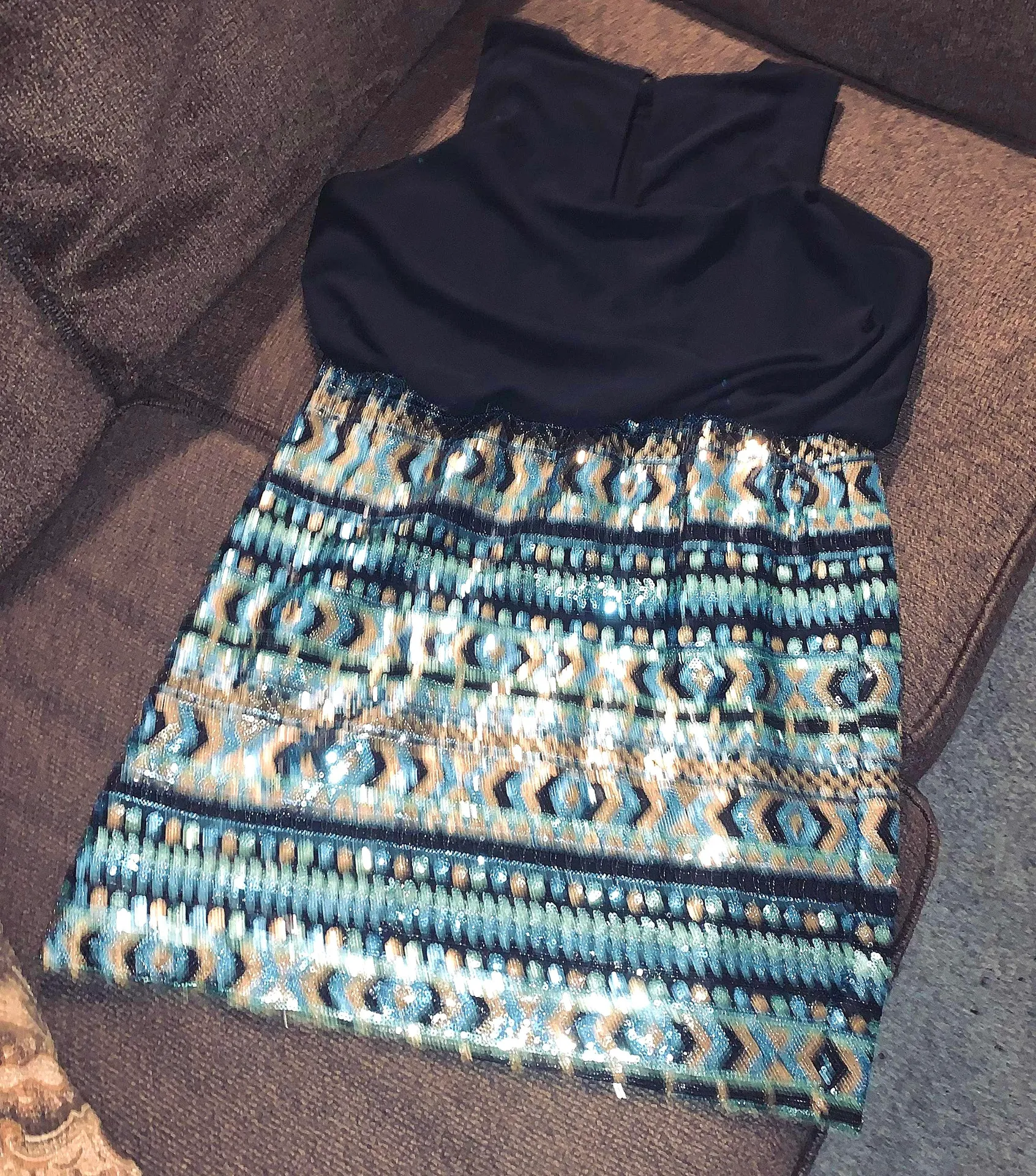 Sequins Evening Mini Dress - Image 3