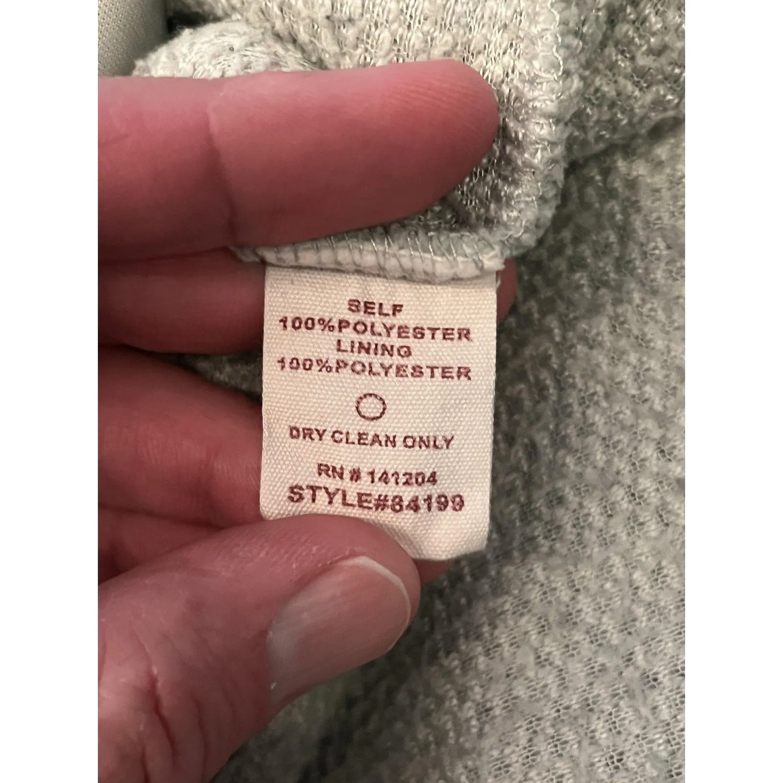 Mia & Tess Sherpa Pullover Womens XL Gray Navy Quarter Zip Fleece Sweater Cozy - Image 6