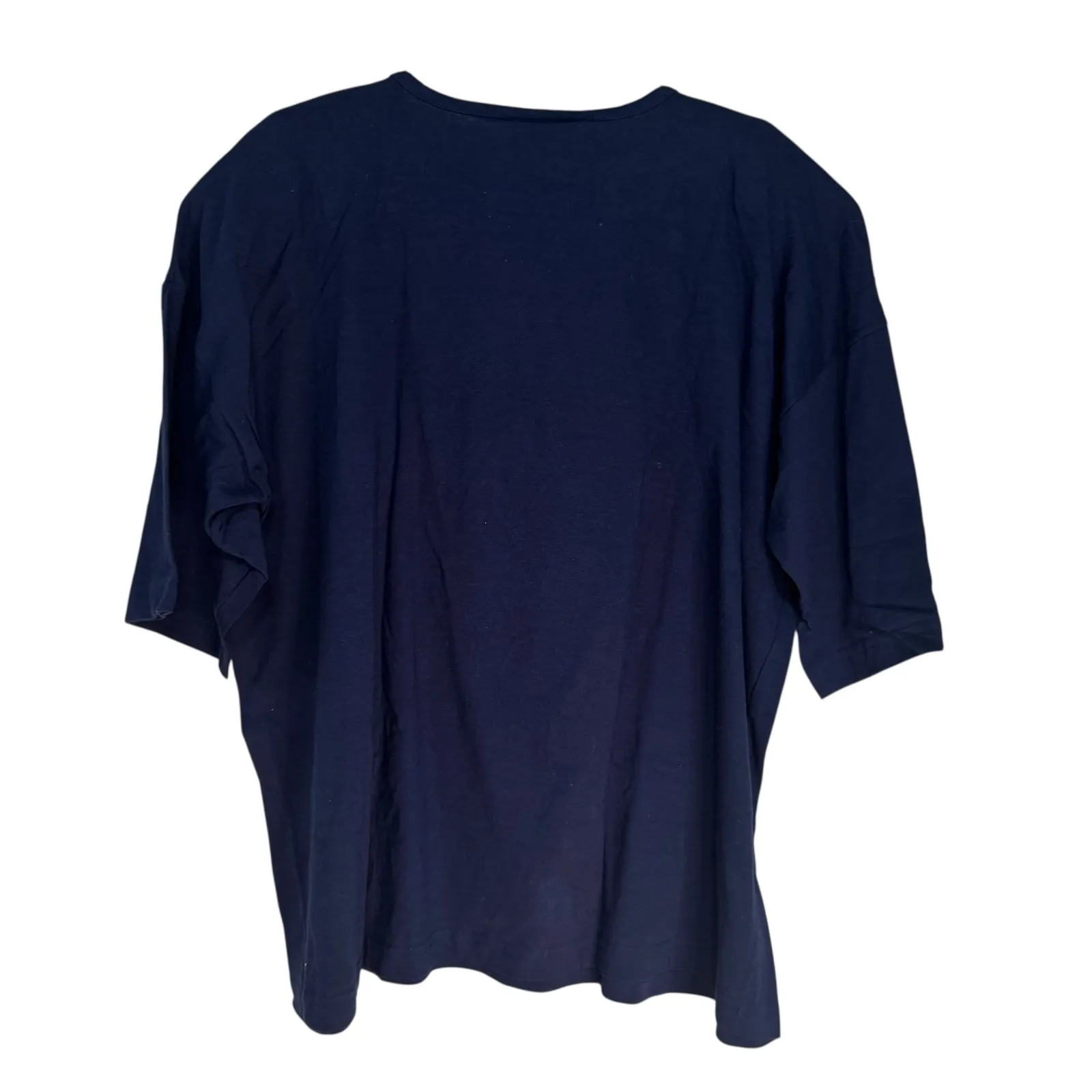 Copa Cabana Artwear Navy Blue Anchor Sailboat Embroidered T Shirt One Size Most - Image 7