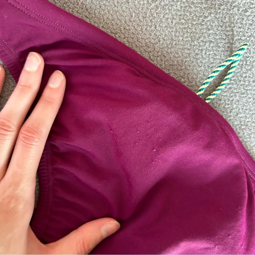 Jolyn Midl Full Coverage Drawstring Active Bikini Bottoms in Cabernet Medium Purple - Image 8