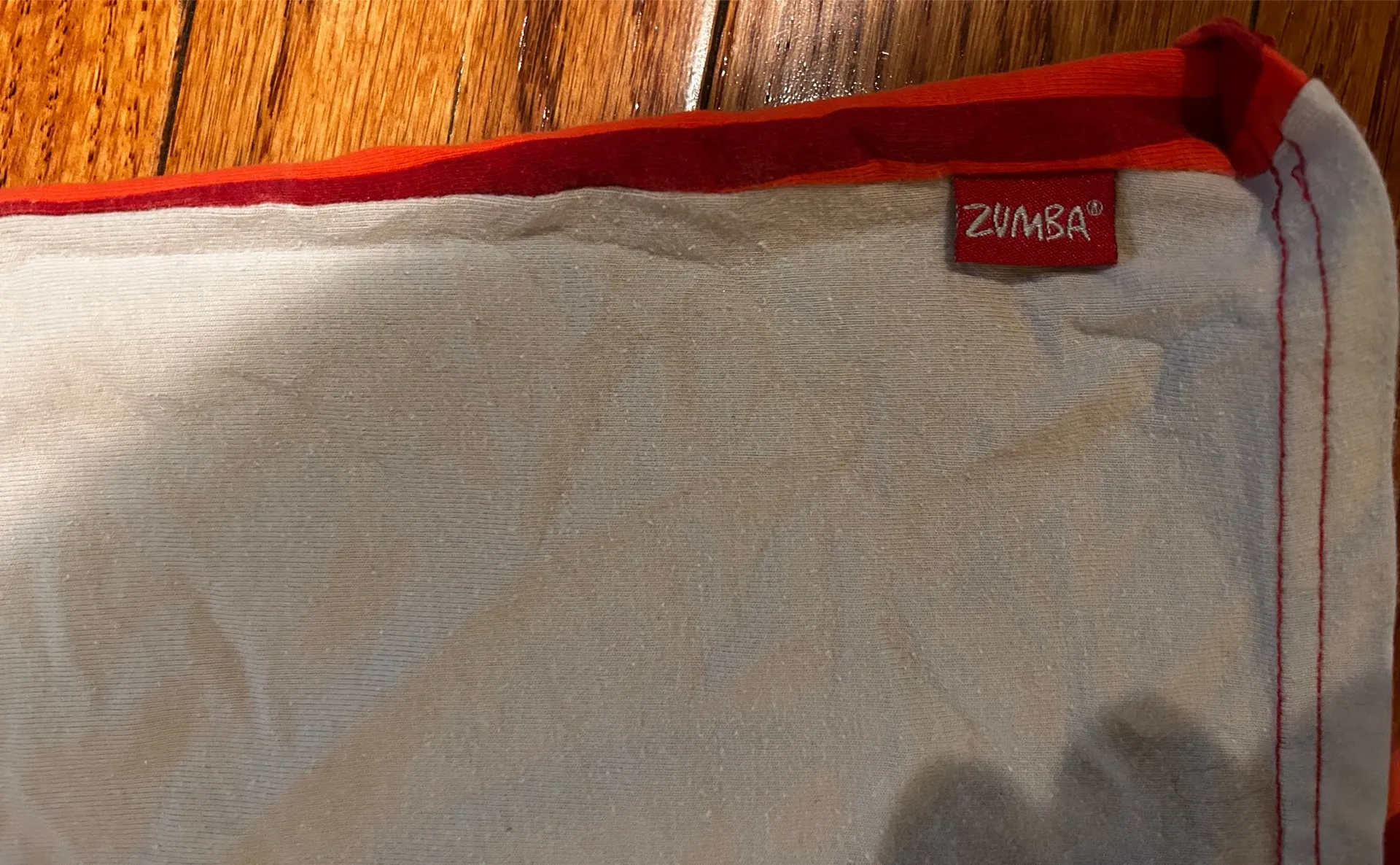 Zumba Crew official gray/orange&Red striped back racerback athletic tank top - Image 8