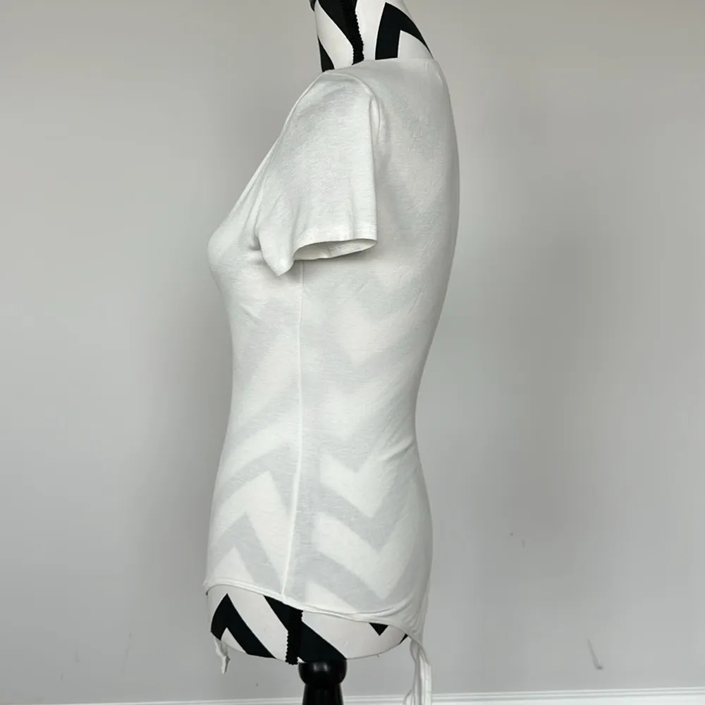 Wasabi Mint White Short Sleeve Body Suit Sz SM - Image 3