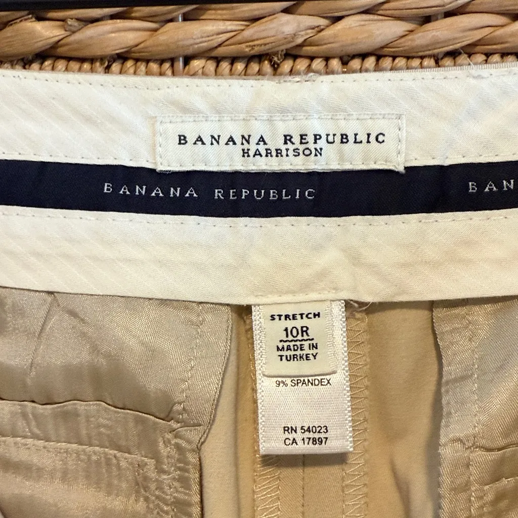 Banana Republic Harrison Cotton Mid-Rise Woven Career Dress Pant Trouser, 10 - Image 7