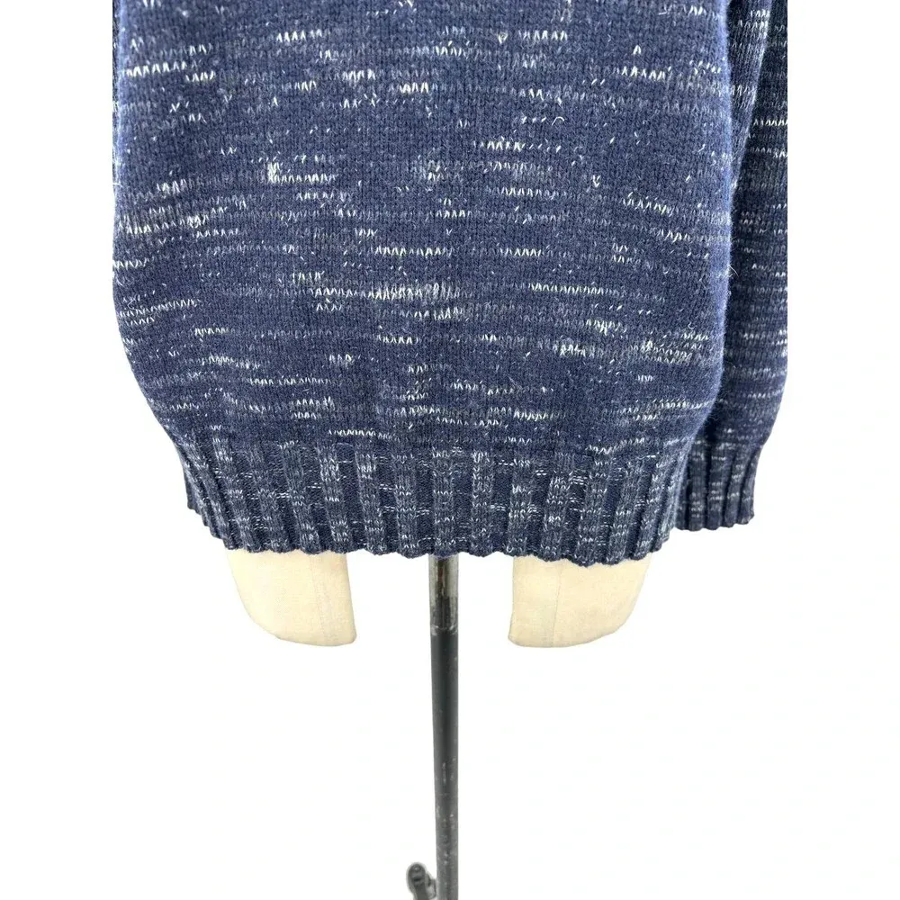 JOSEPH‎ Navy Blue Heathered Wool Turtleneck Sweater Size Medium - Image 3