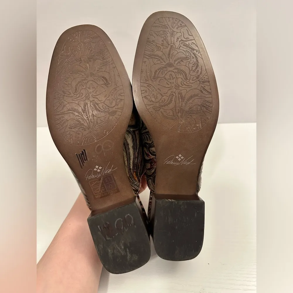 Patricia Nash Tilly Multicolor Leather Mules Size 9.5 - Image 7