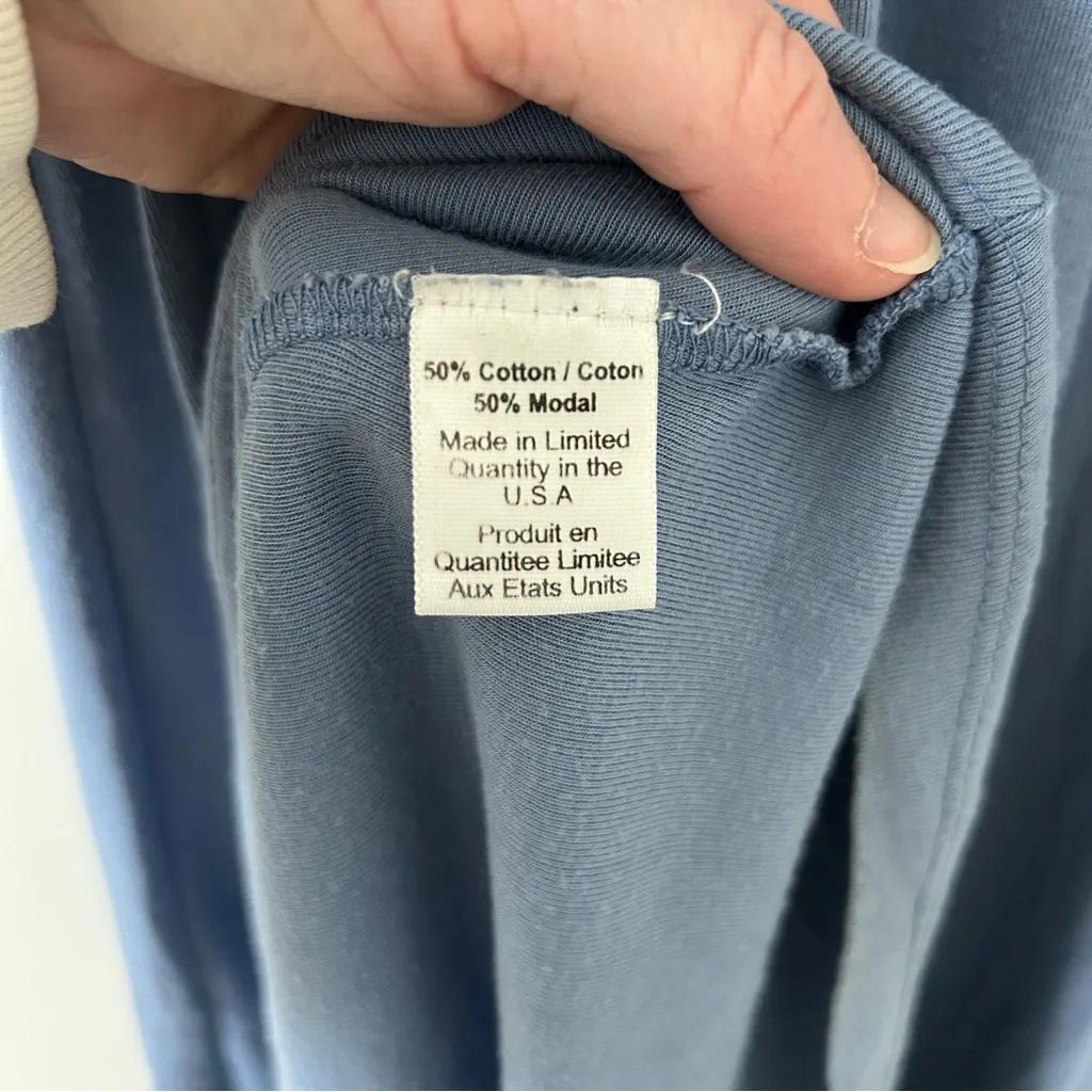 Lauren Moshi Blue Racerback Sleeveless Ribbed Maxi Dress Dolphin Skull Graphic M - Image 5