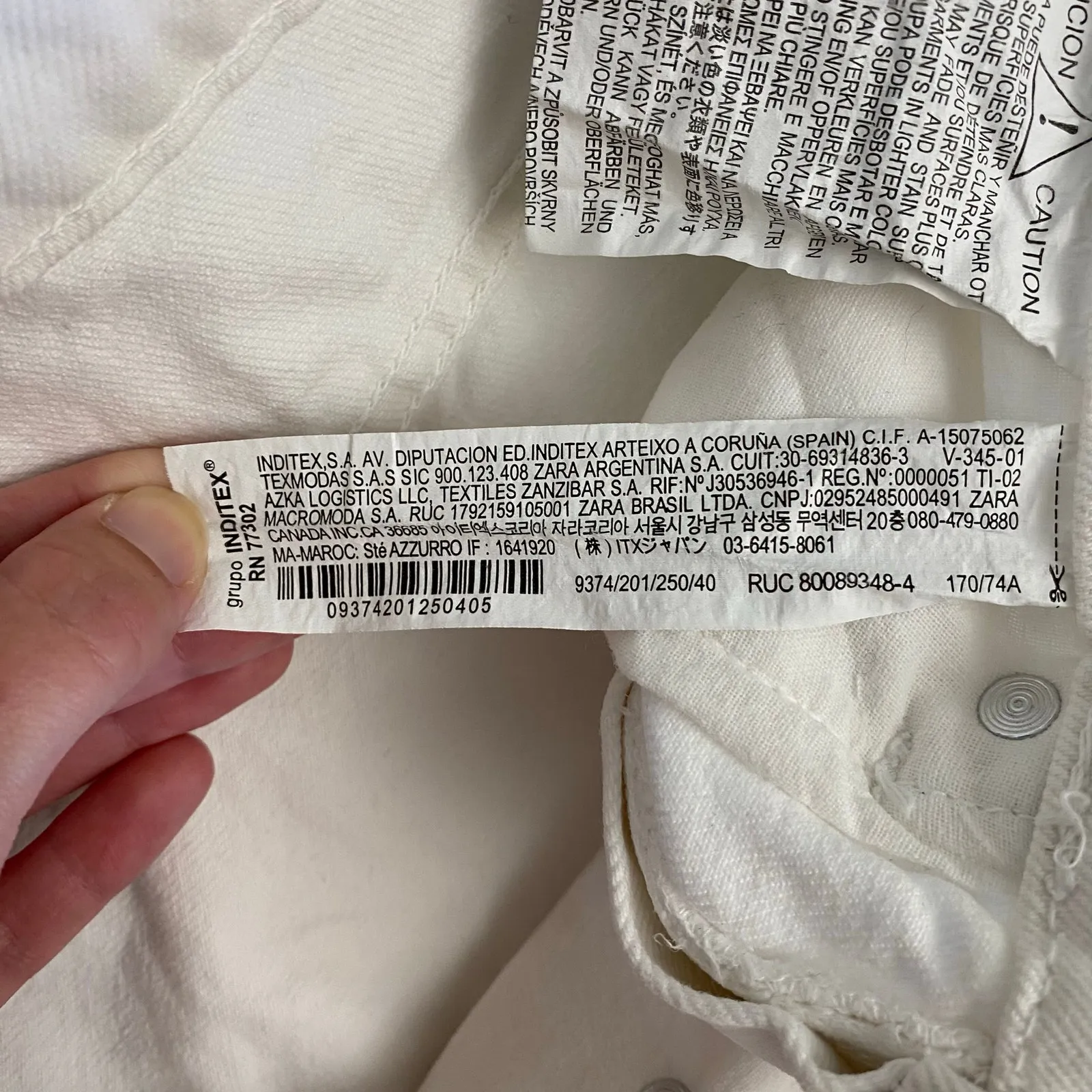 Zara High-Rise Distressed Mom Denim Shorts Womens‎ Size 8 White Streetwear - Image 8