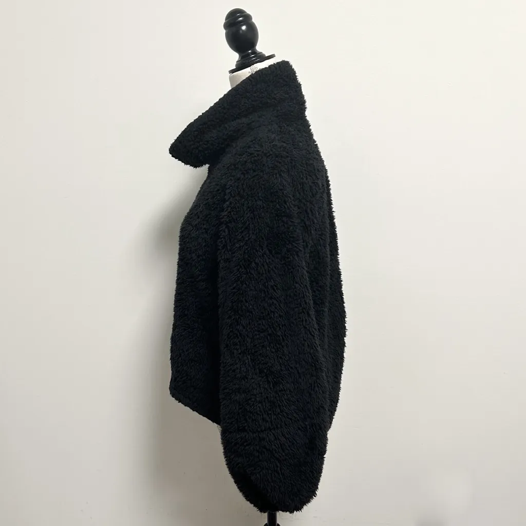 Lululemon Black Sherpa Fleece Warmth Restore Oversized Turtleneck XS S *MATTED* - Image 3