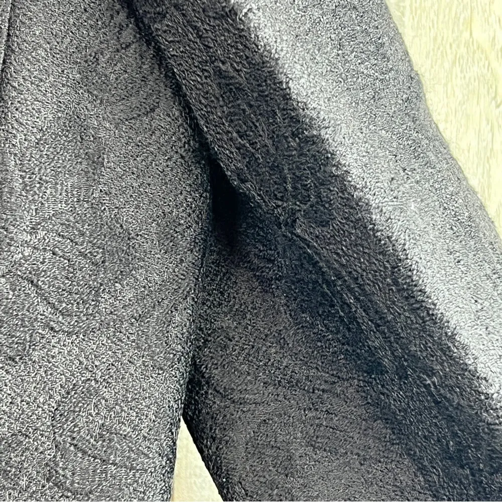 Ann Taylor sz8 (FLAWED) Brocade Floral Design Black Jacket Lined Sparkly… - Image 11