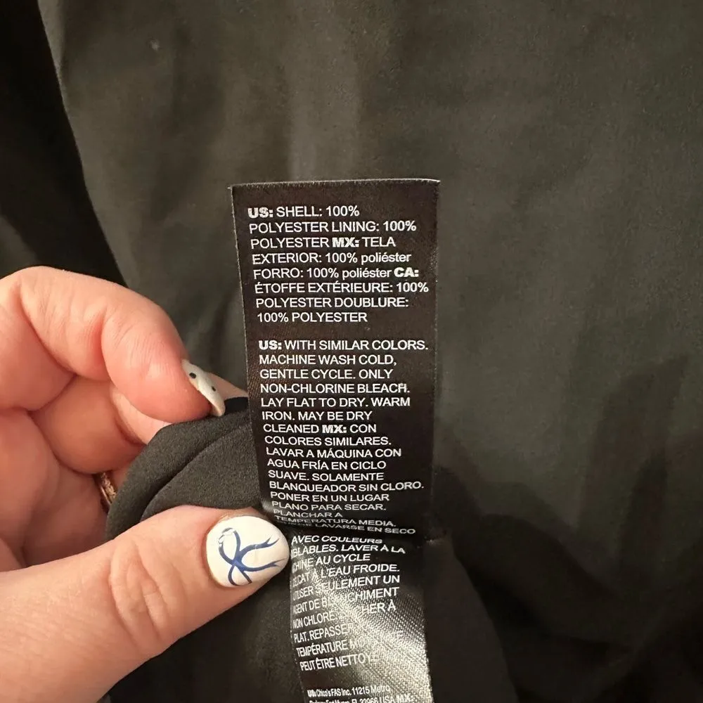 WHBM White House Black Market Casual Blacl Flowy Dress Size 8 - Image 5