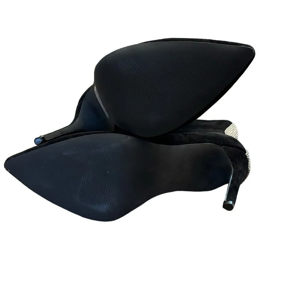 NWT Steve Madden Black Suede Boots with Rhinestone Back - Image 7