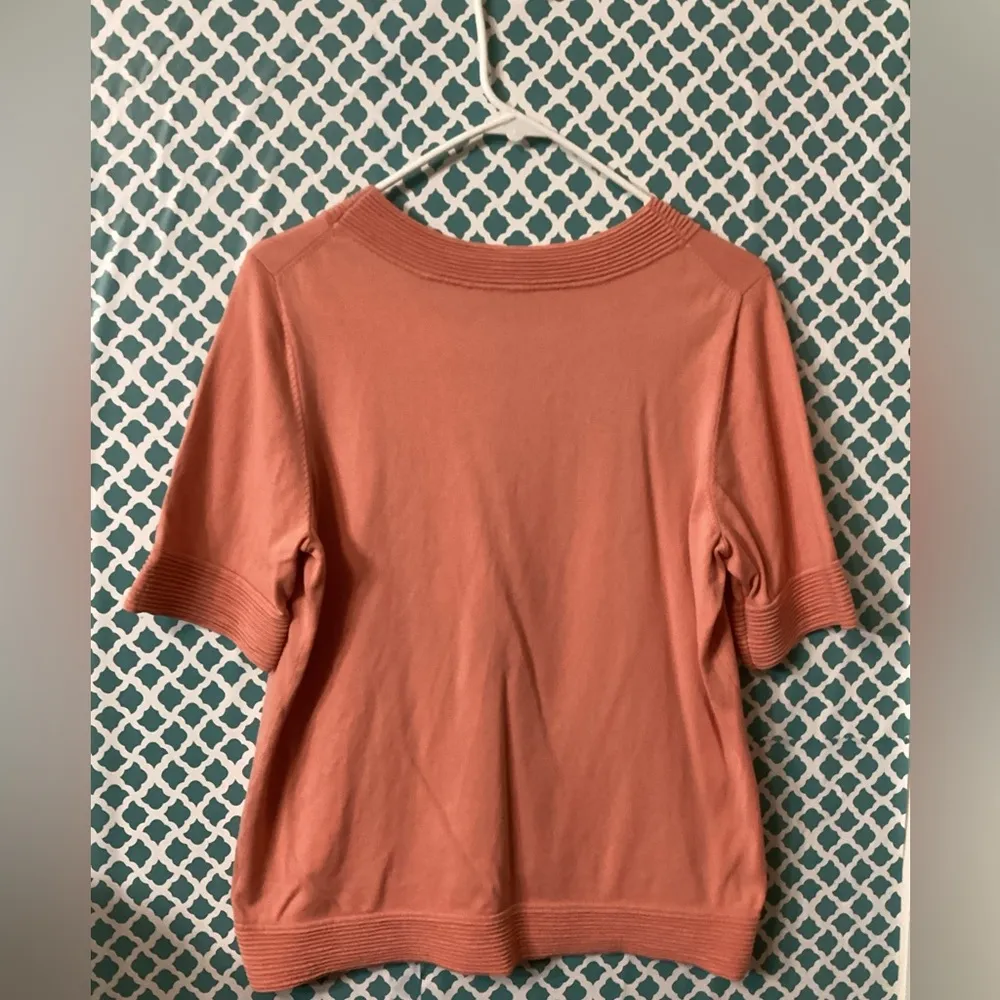 Pendleton women’s Pink Boxy Blouse size large silk blend - Image 8