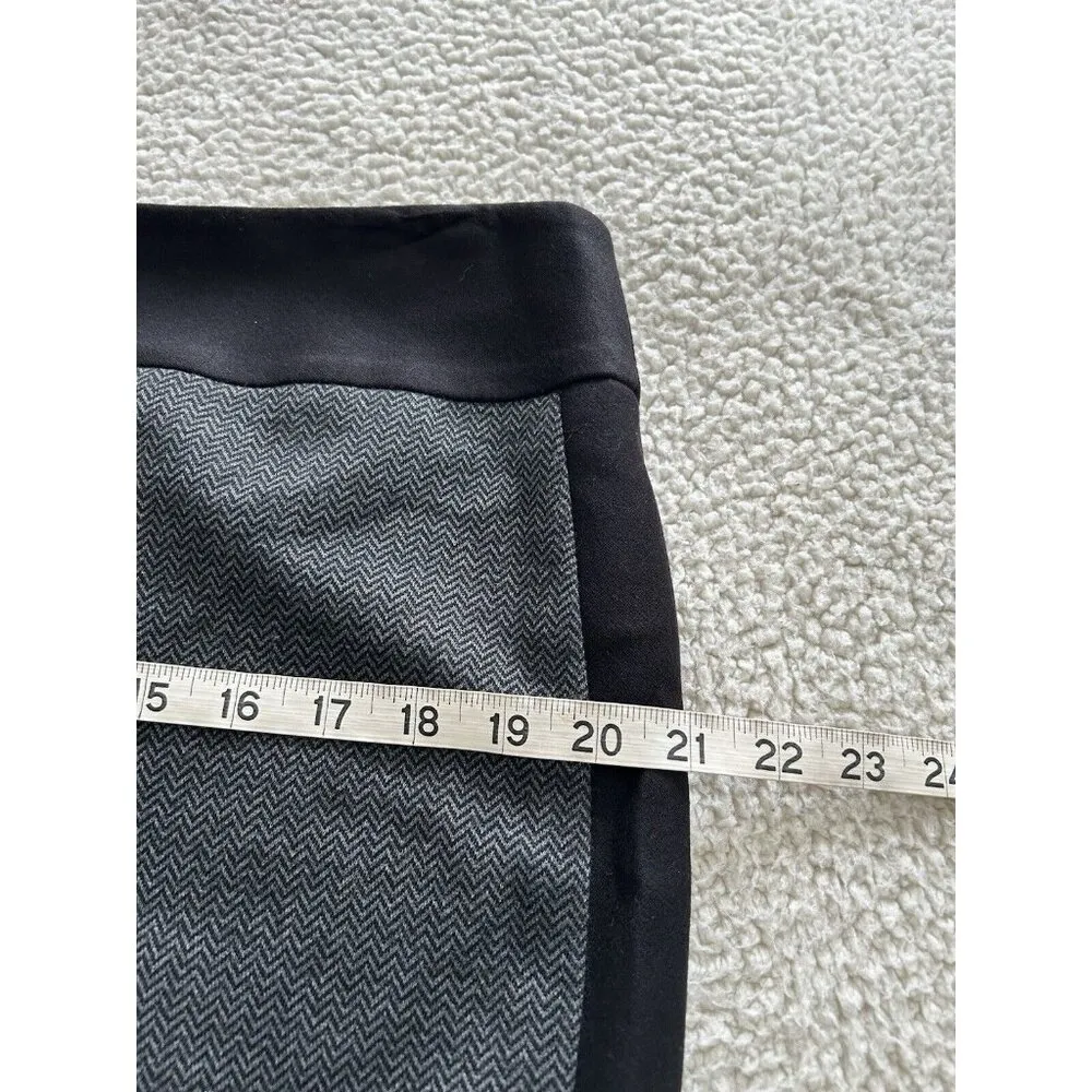 TAHARI Arthur S. Levine Black & Gray Tweed Pencil Skirt Size 14 - Image 7