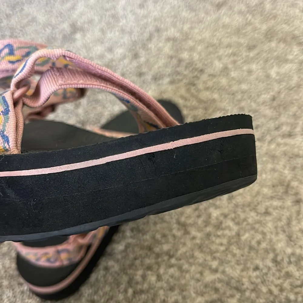 Women’s Teva Universal Flatform Platform Strappy Sandal Ziggy Rose Tan Size 10 - Image 12