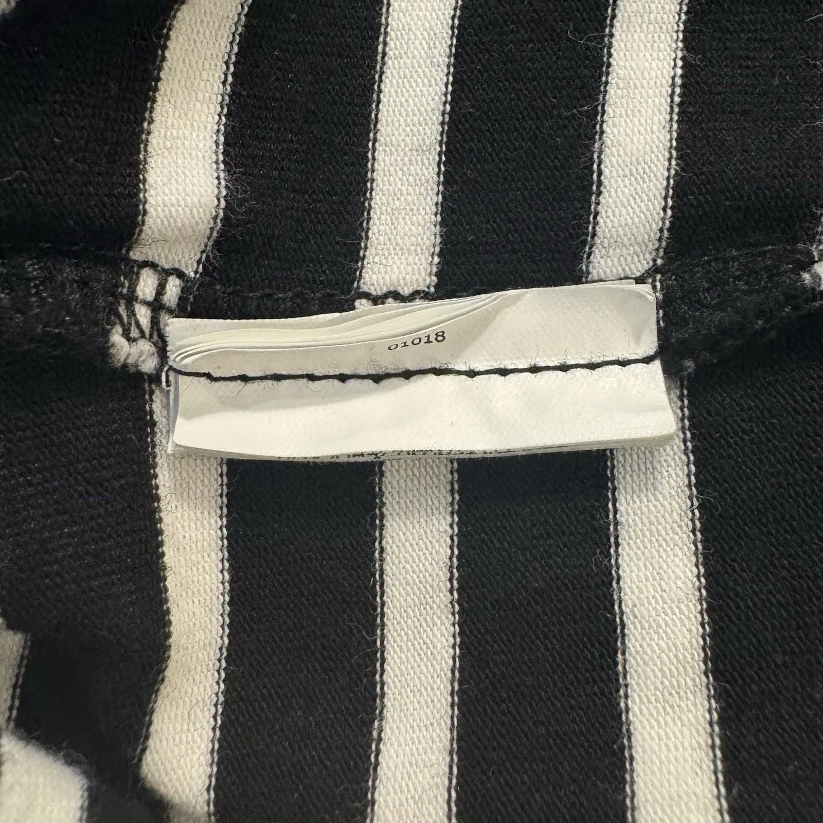 MICHAEL Michael Kors Striped Knee Length Dress XS White Black Gold Zip Old Money - Image 11