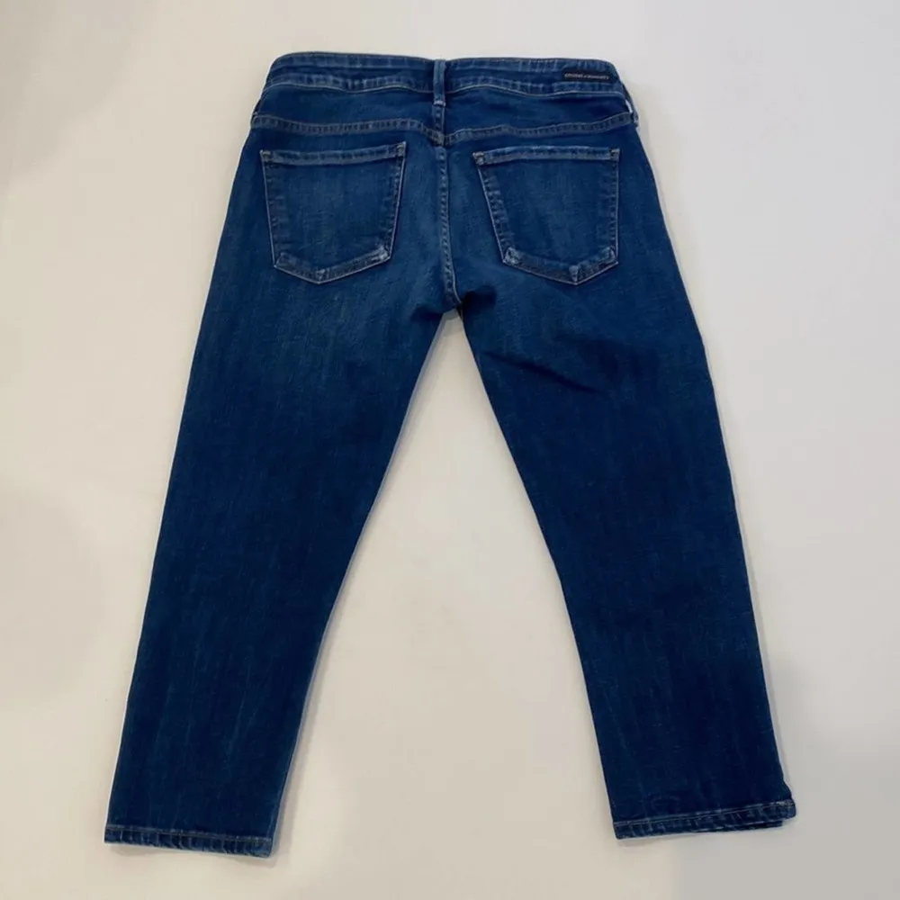 COH Dark Blue Wash Denim Cropped Capri Jeans Women’s EUC Sz 27 Cotton Stretch - Image 7