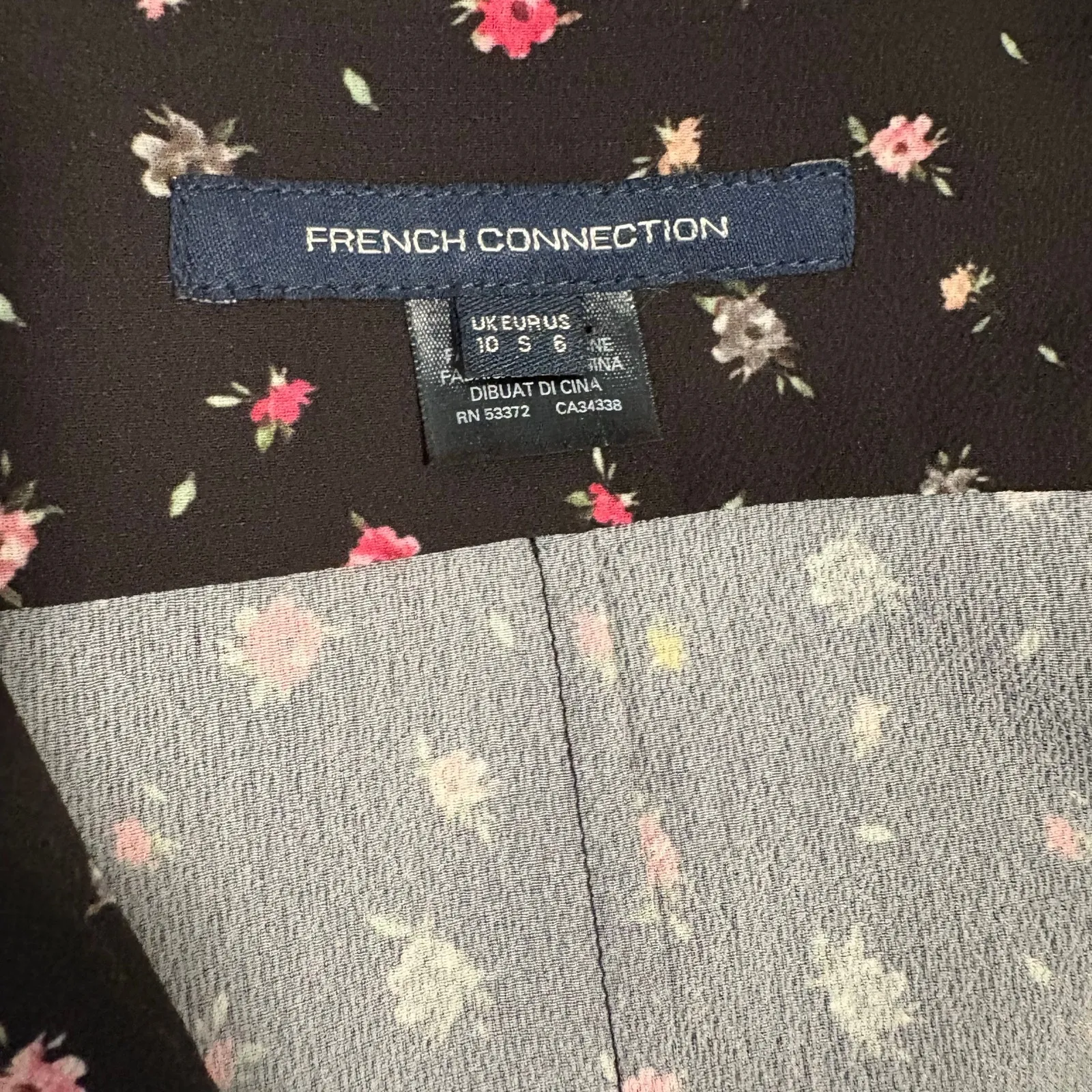 French Connection 71KPU - Bell Sleeve Floral Casual Dress -‎ Size 6 - Image 5