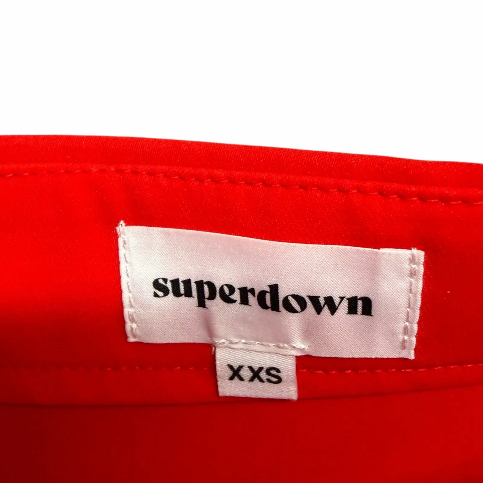 Superdown Arielle Slit Maxi Skirt Womens XXS Red Surplice Sultry Modern Femme - Image 10