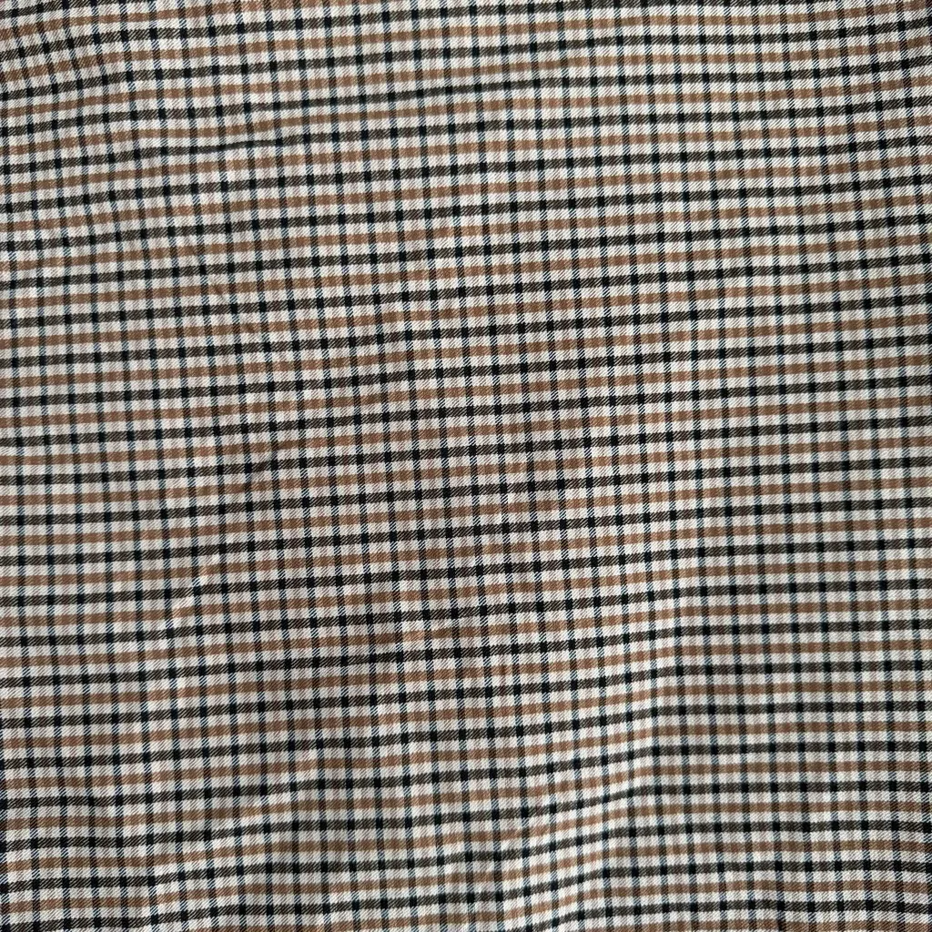 Academia Plaid Midi Skirt XL Stretch Fall Teacher Preppy Modest Pull On Comfy Brown - Image 8