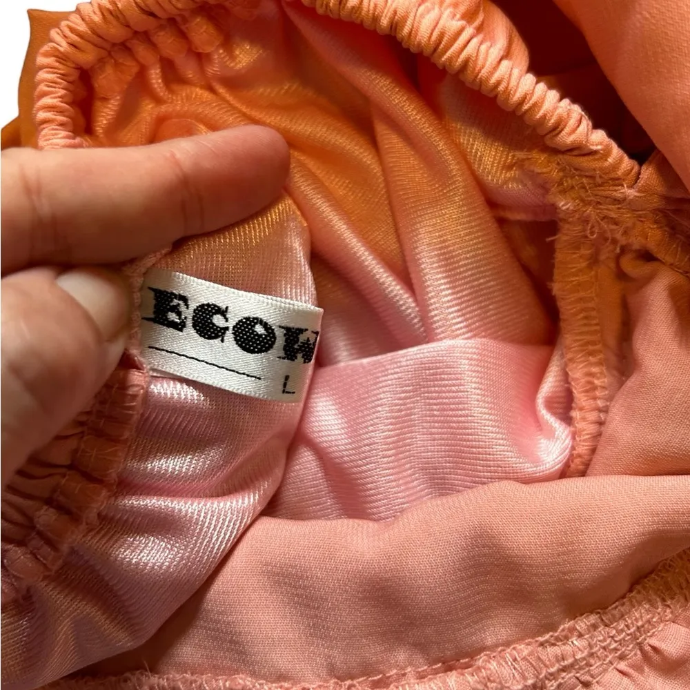 ECOWISH V-Neck
Spaghetti Strap Bowknot Backless  Lace Mini
Swing Skater Dress L - Image 8