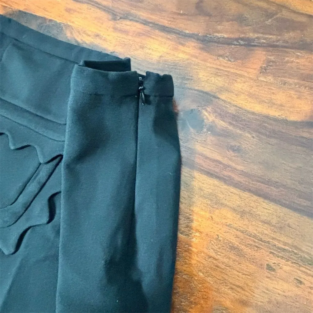 Victoria Beckham for Target Women's Black Mini Skirt Scallop‎ Trim S - Image 3