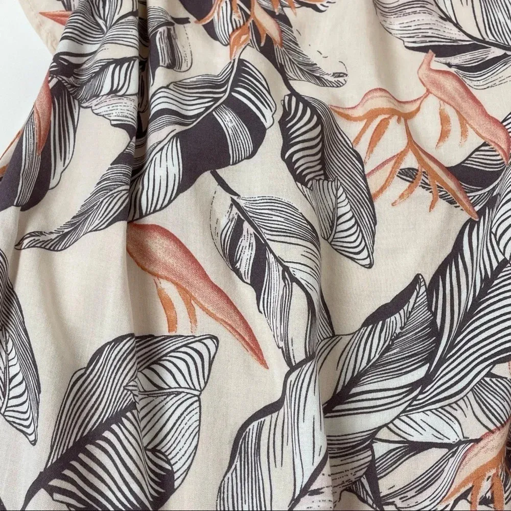 Lulus Sun-Drenched Daydream Beige Floral Print Off-the-Shoulder Dress Size XS - Image 8