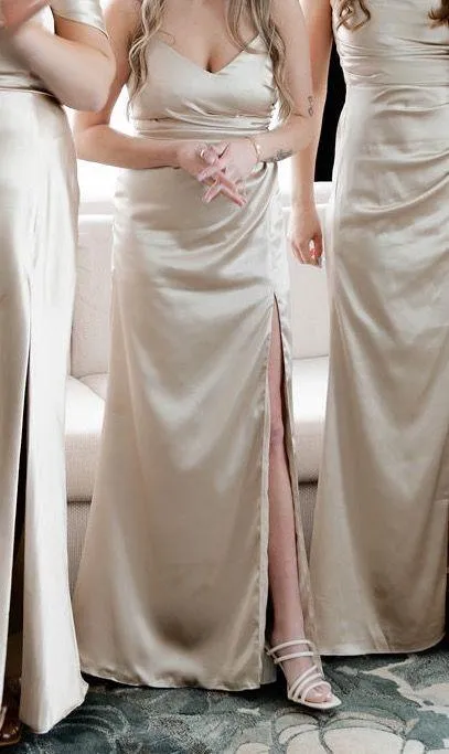 Shiny Satin Cathrine Dress - Image 3