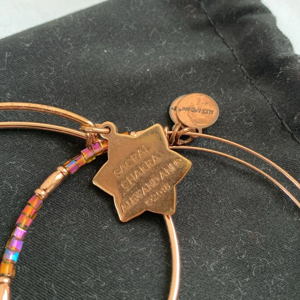 Alex and Ani The Sacral Chakra Bangle Bracelet Bundle Shiny Rose - Image 4