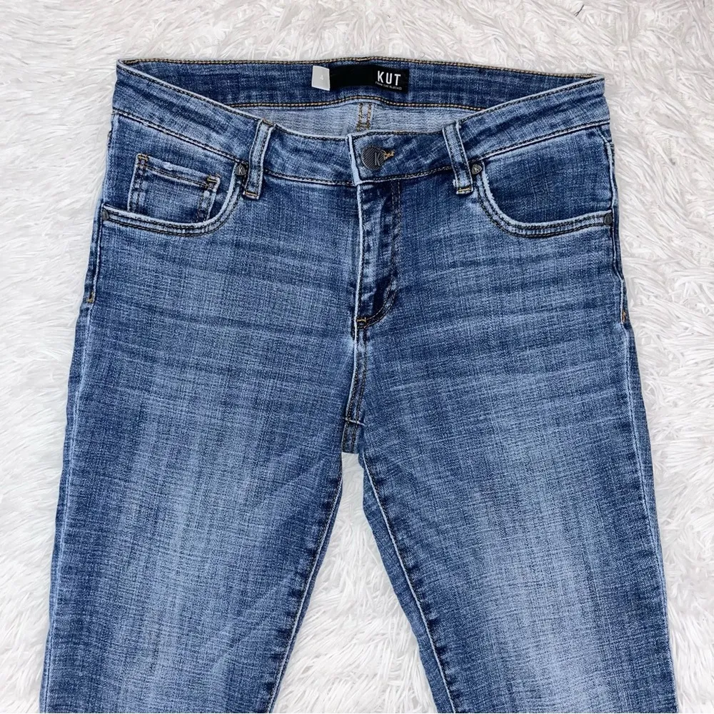 KUT FROM THE KLOTH Lauren Crop Straight Leg Blue Denim Jeans 4 - Image 2