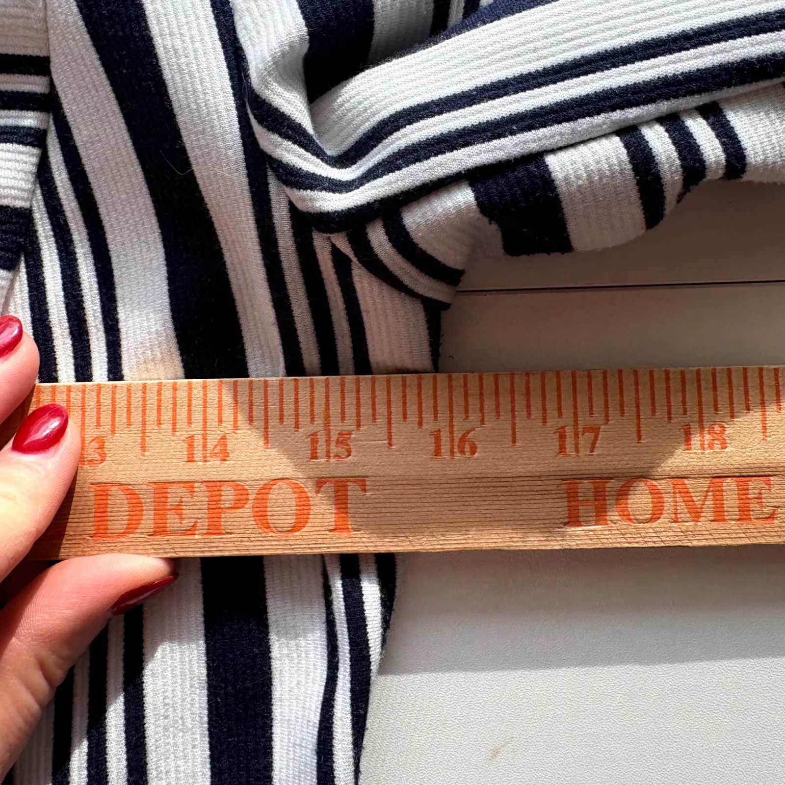 Banana Republic Striped Sheath Dress 34 Sleeve Black White Size 0 - Image 7