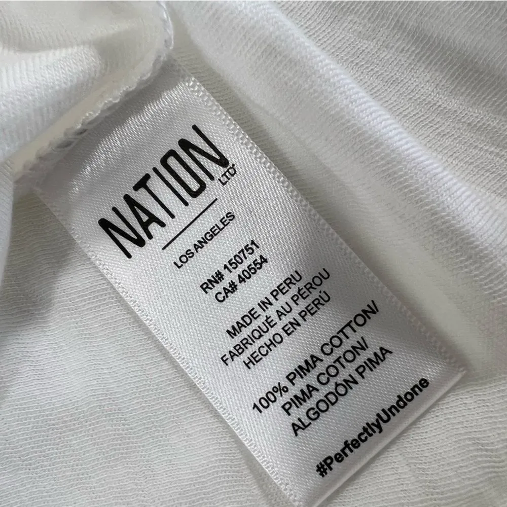 Nation LTD Tierra Flirty Flutter Sleeve Tee in White - Image 8