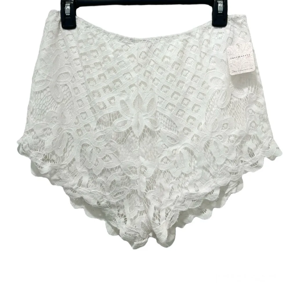 Free People Intimately Adella Lace Shorts in White, Size L, NWT - Image 7