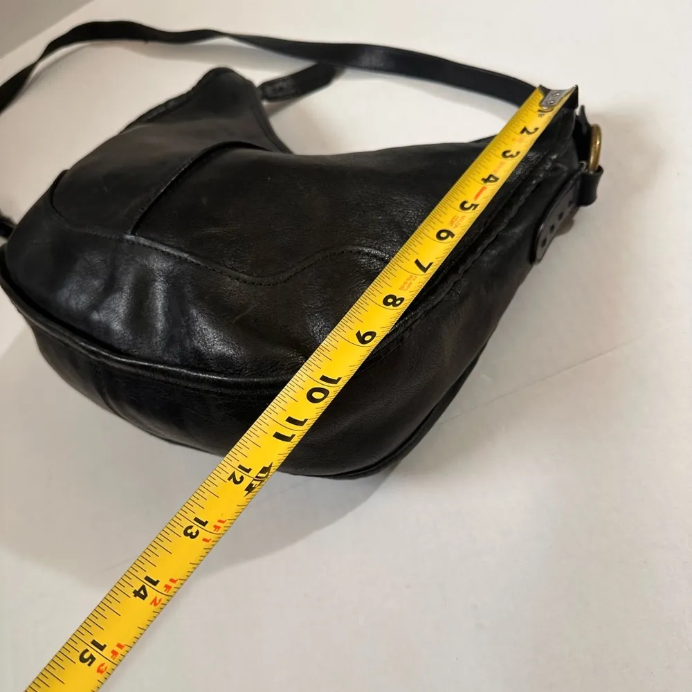 FRYE Leather Cara Saddle crossbody bag black - Image 12